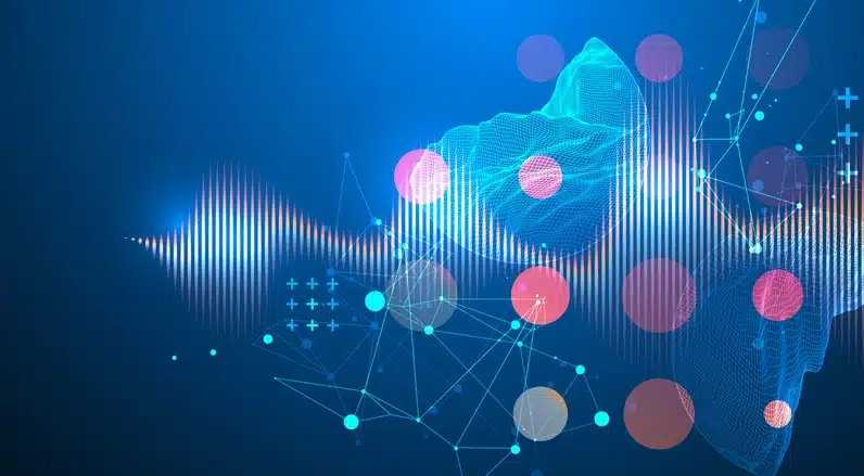 llm benchmarking abstract illustration