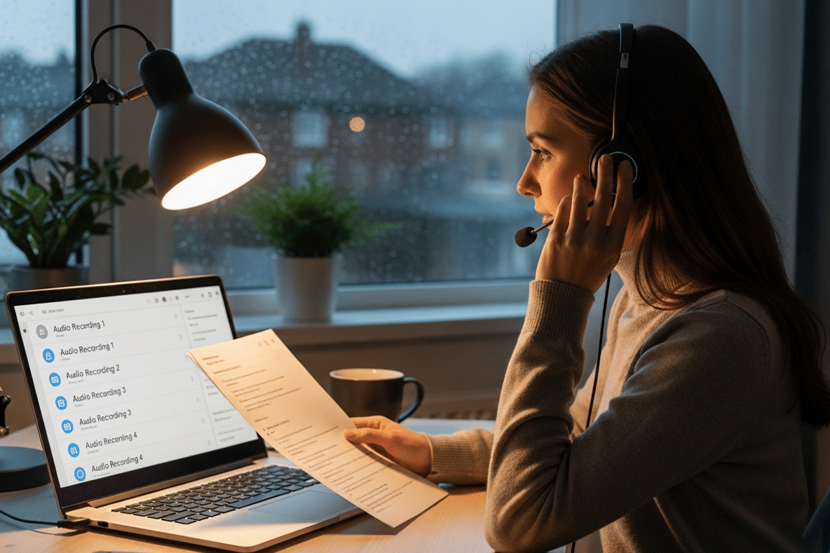 Scripted prompt audio data collection