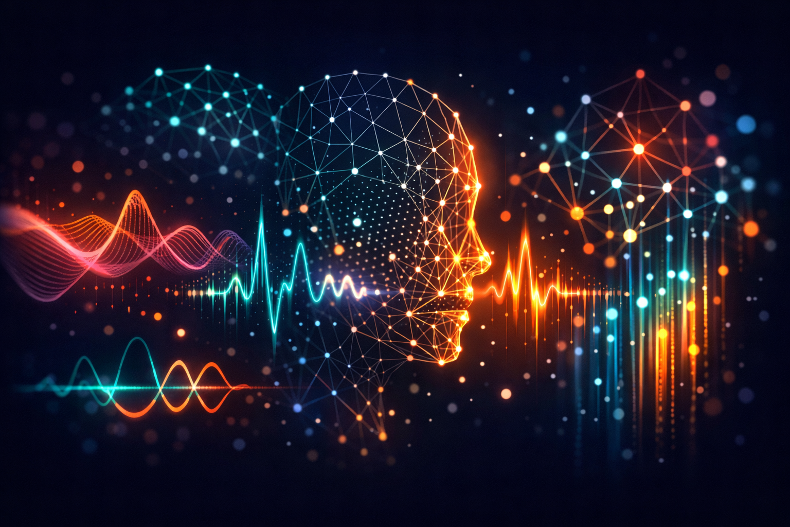 Abstract data visualization representing emotion detection