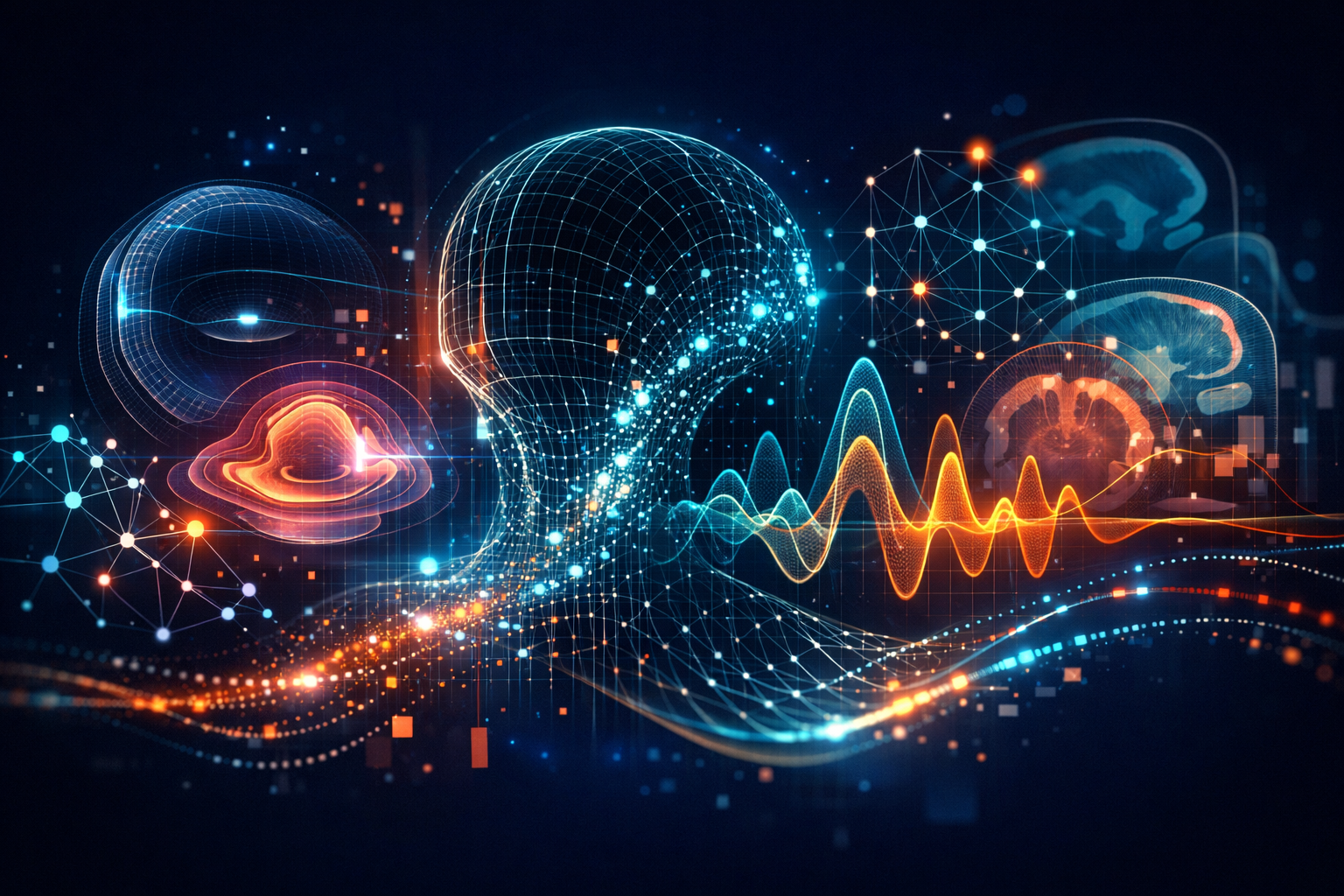 Abstract data visualization representing medical imaging