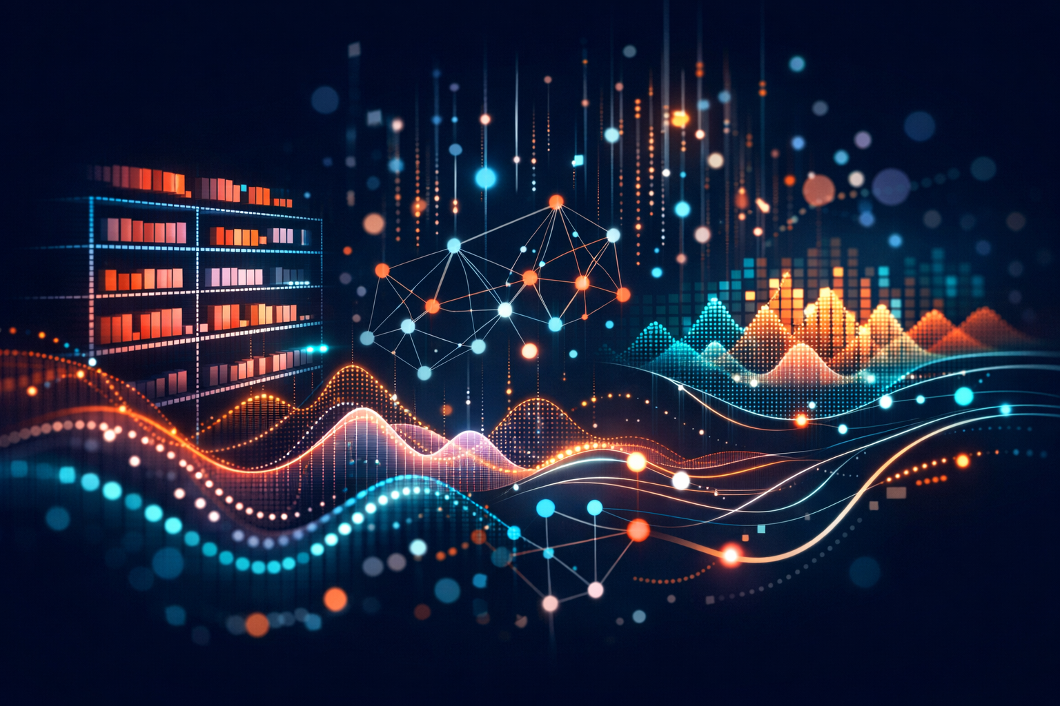Abstract data visualization representing retail analytics