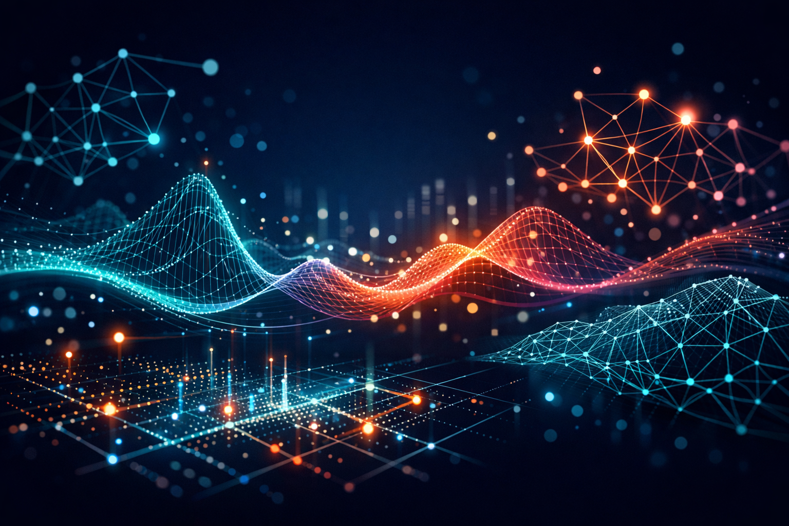 Abstract data visualization representing SLAM mapping