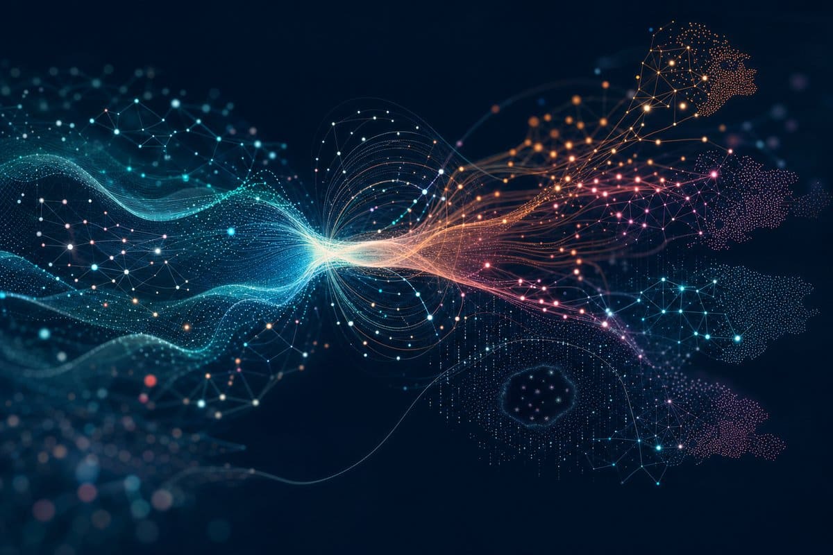 Abstract visualization of multilingual translation and linguistic ambiguity across languages